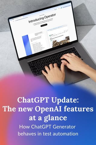 Hands on laptop with Chat GPT Update Blog Teaser