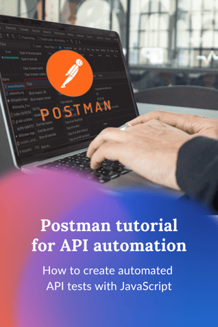 Hands on laptop with Postman Tutorial on screen